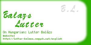 balazs lutter business card